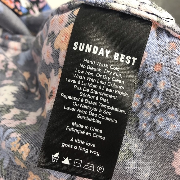 Sunday Best Aritzia floral Kimono 3/4 sleeve s/m - Picture 7 of 11